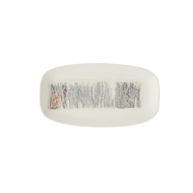 Churchill Lyra Pink ovaal bord 35,5 x 18,9 cm – zacht roze porseleinen serveerbord voor de horeca