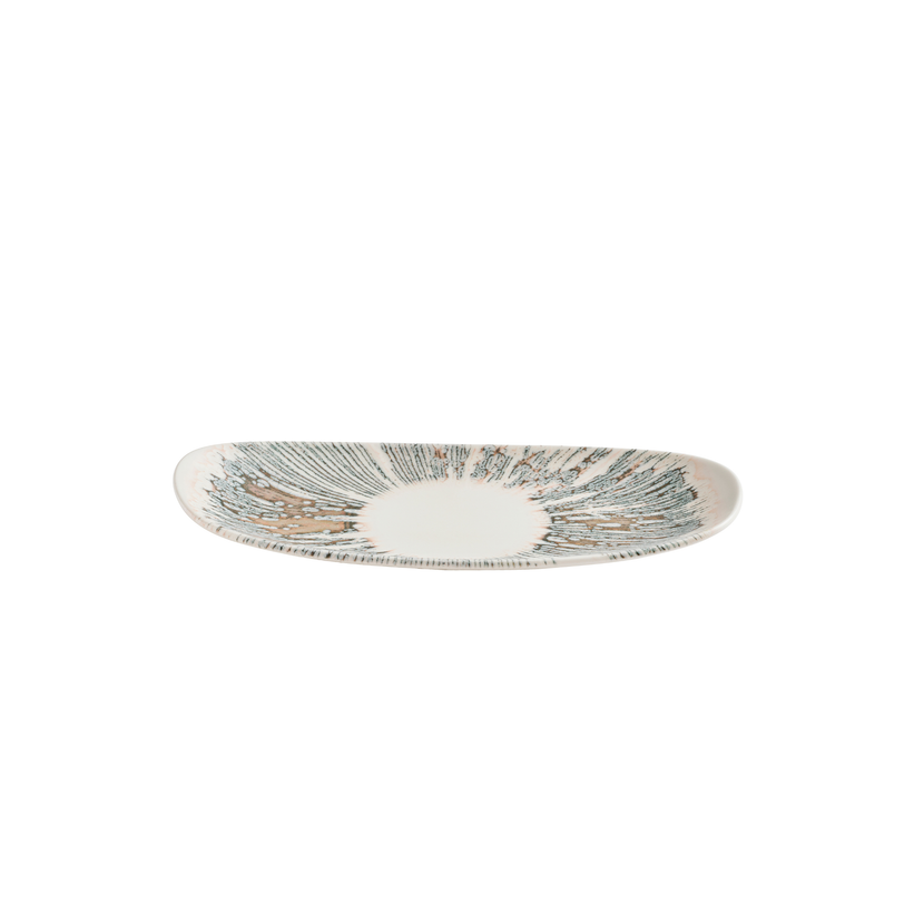 Churchill Lyra Pink Opal ovaal bord 35 x 15 cm – zacht roze porseleinen bord voor fine dining