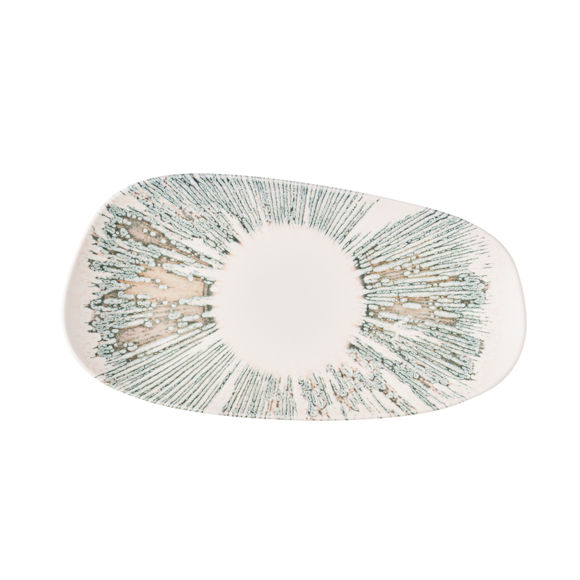 Churchill Lyra Pink Opal ovaal bord 35 x 18,5 cm – zacht roze porseleinen serveerbord voor de horeca