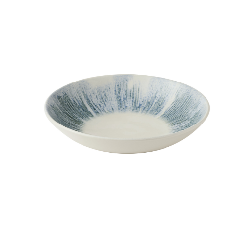 Churchill Lyra Blue coupekom 24,8 cm – blauw porseleinen serveerkom voor de horeca