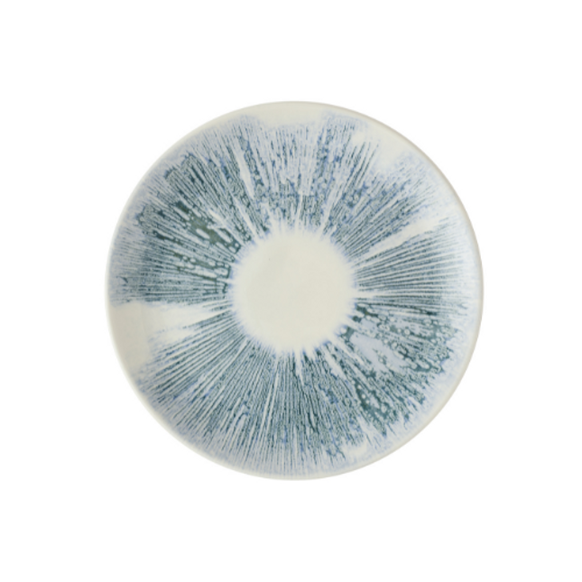 Churchill Lyra Blue coupebord 28,8 cm – blauw porseleinen bord voor hoofdgerechten in de horeca