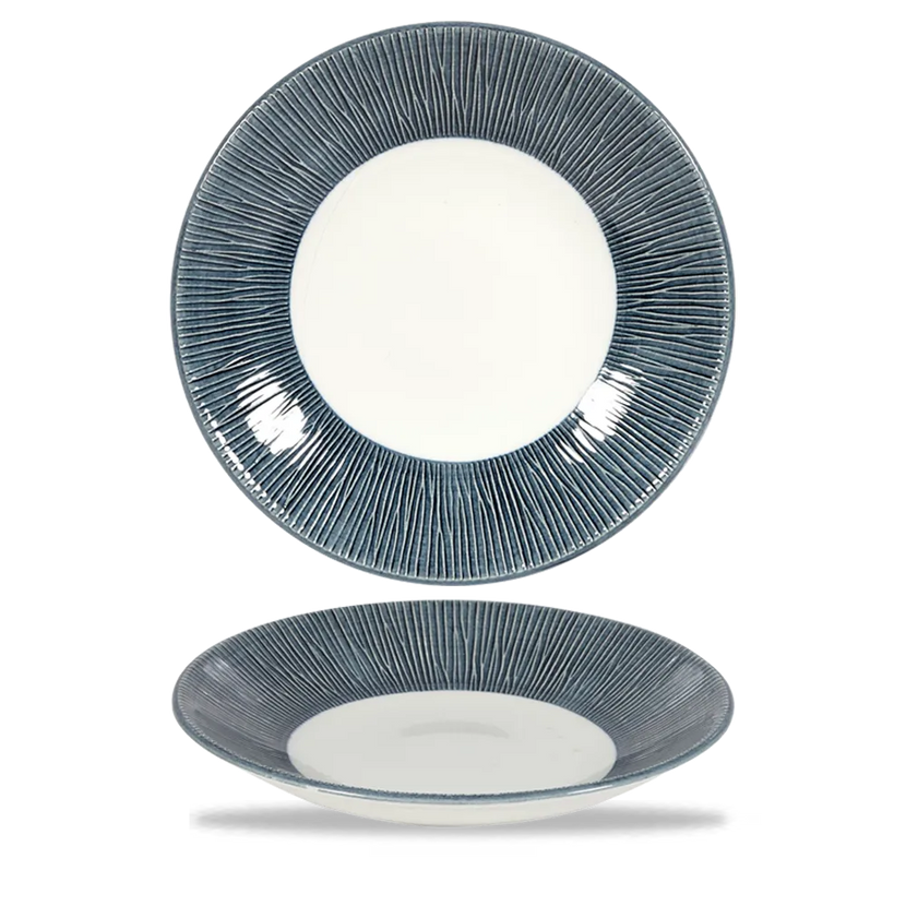 Churchill Bamboo Spinwash Mist diep coupebord 28,1 cm – groot grijsblauw pastabord voor de horeca