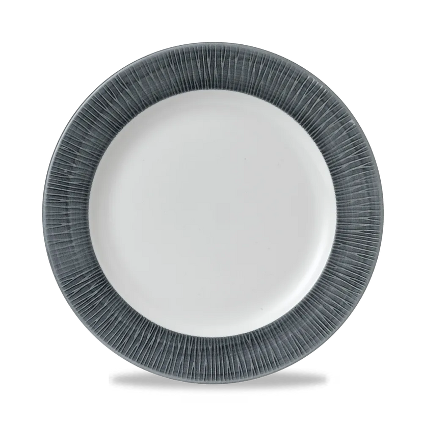 Churchill Bamboo Spinwash Mist bord op voet 26,1 cm – grijsblauw presentatiebord voor fine dining