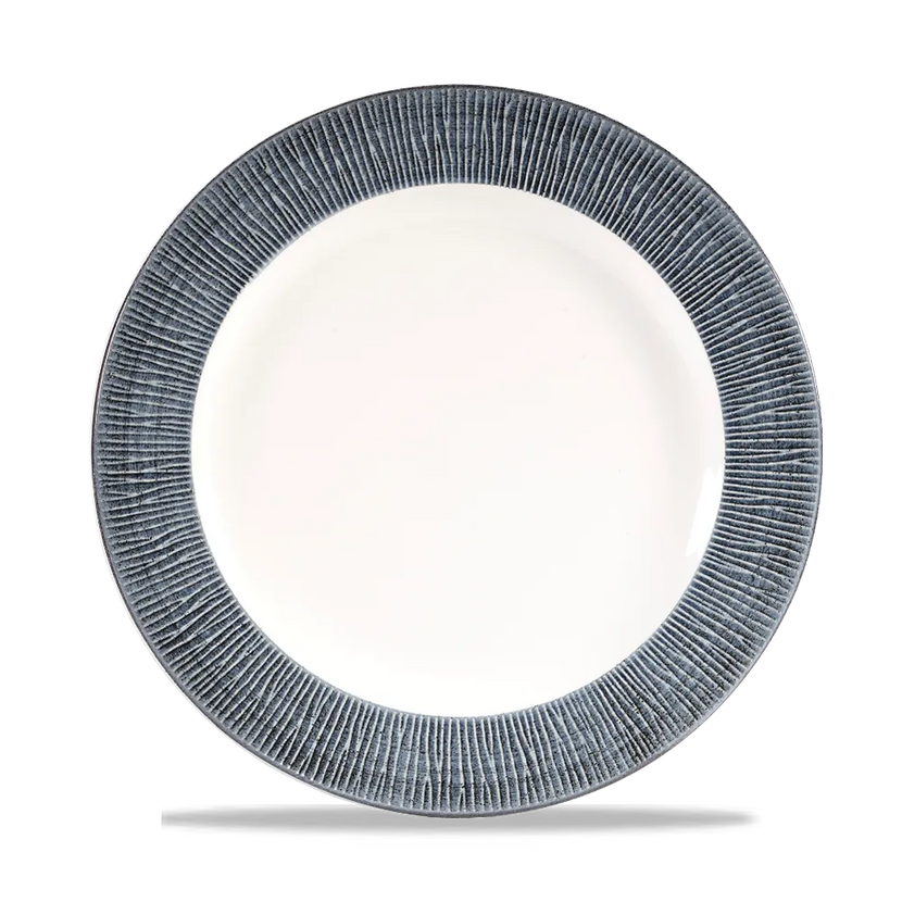 Churchill Bamboo Spinwash Mist bord op voet 27,6 cm – grijsblauw dinerbord voor de horeca