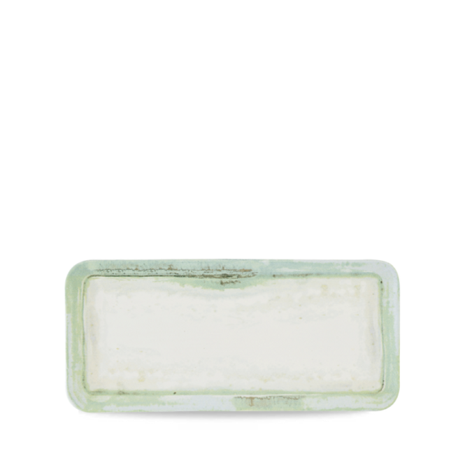 Dudson Finca Flint organische rechthoekige serveerschaal 34,6x15,6 cm – vuursteengrijs porselein voor de horeca