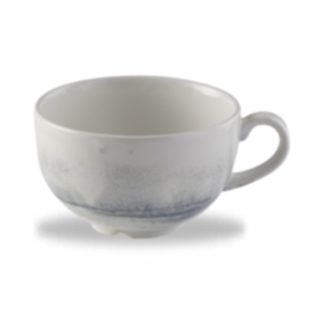Dudson Finca Limestone cappuccinokop 227 ml – kalksteenbeige porseleinen kop voor de horeca
