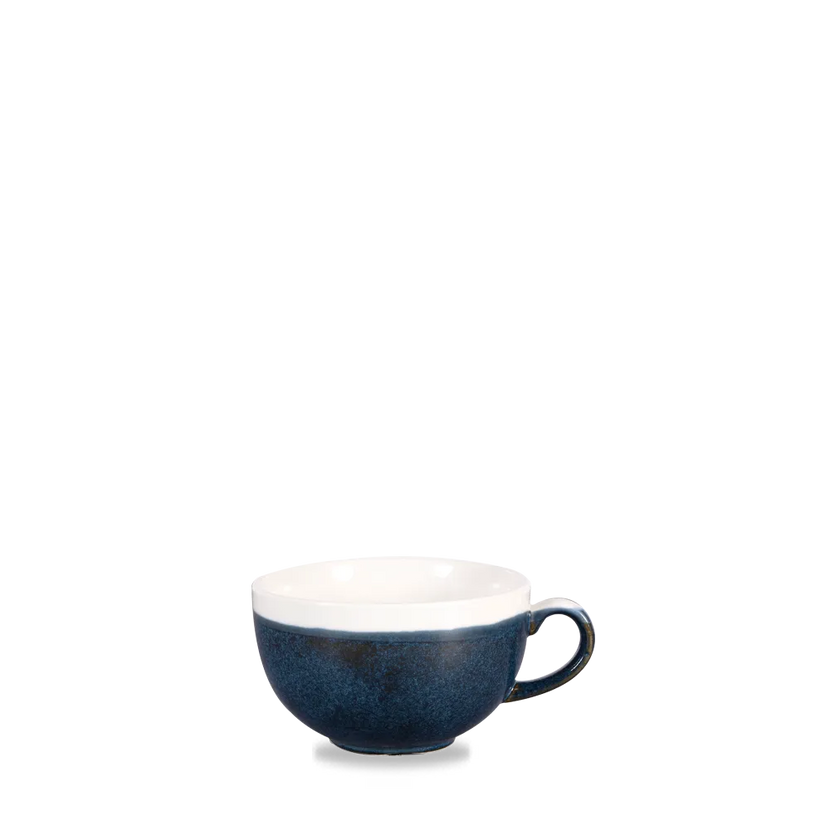 Churchill Monochrome Sapphire Blue cappuccinokop 237 ml – blauw porseleinen kop voor de horeca