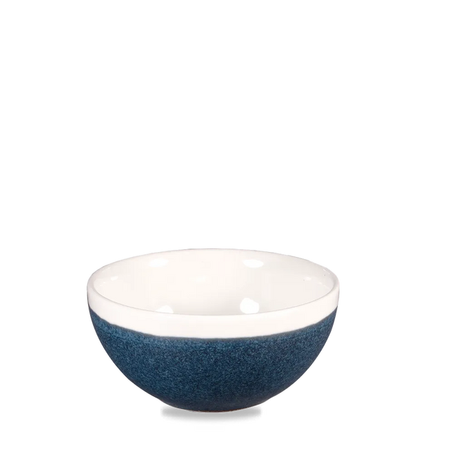 Churchill Monochrome Sapphire Blue soepkom 473 ml – blauwe porseleinen soepkom voor restaurants