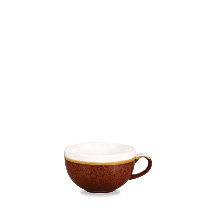 Churchill Monochrome Cinnamon Brown cappuccinokop 237 ml – bruin porseleinen kop voor restaurants