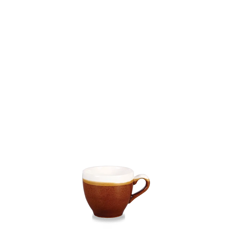 Churchill Monochrome Cinnamon Brown espressokop 104 ml – bruin porseleinen kopje voor koffiebars
