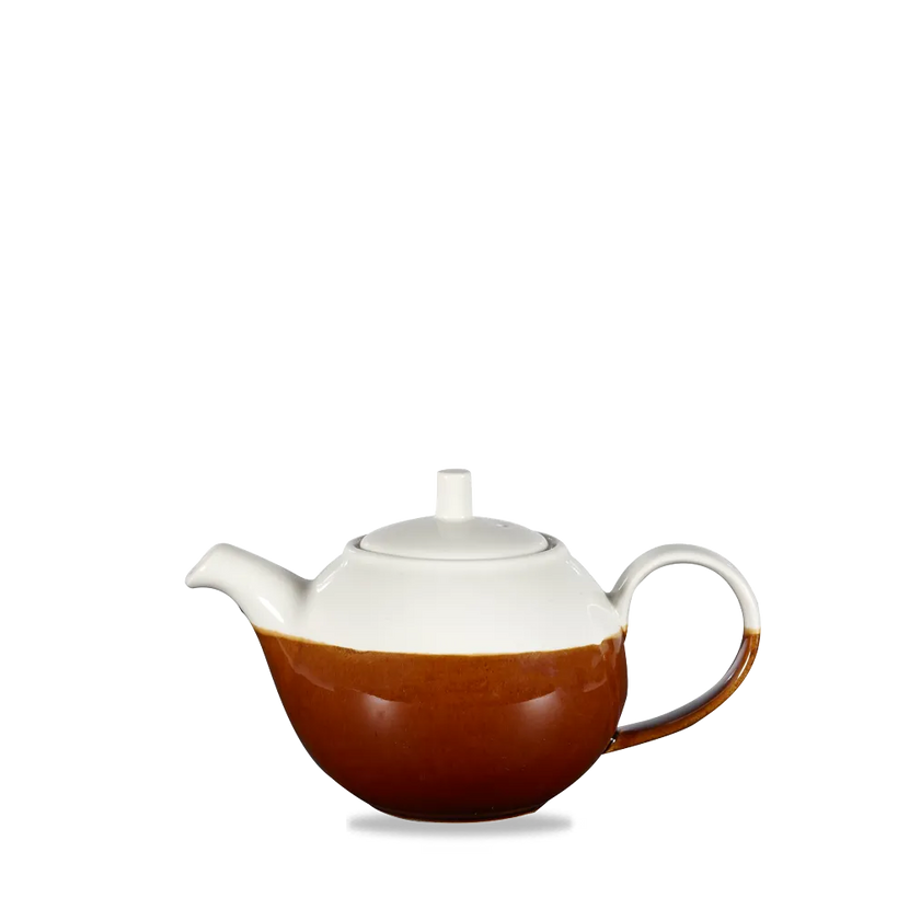 Churchill Monochrome Cinnamon Brown koffiepot 444 ml – bruine porseleinen koffiekan voor de horeca