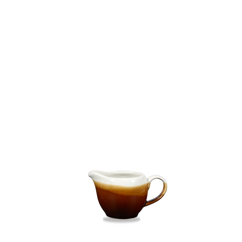 Churchill Monochrome Cinnamon Brown kannetje 118 ml – bruin porseleinen melkkannetje voor koffie