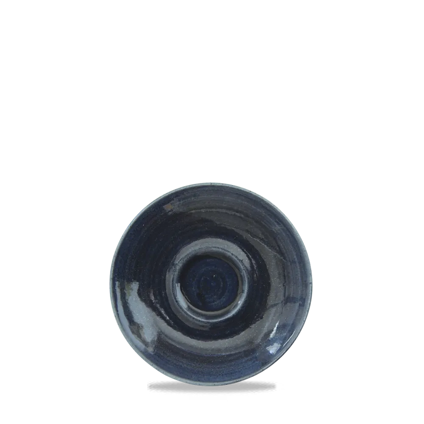 Churchill Monochrome Mist Blue espressoschotel 11 cm – lichtblauw porseleinen onderschoteltje