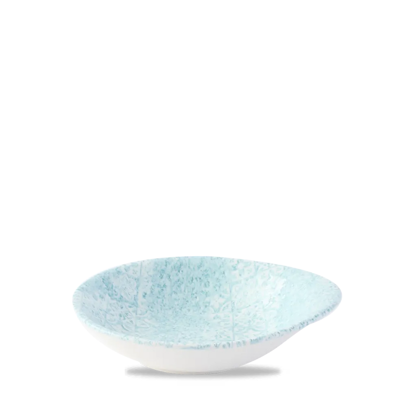 Churchill Med Tiles Aquamarine ronde schaal 18,5 x 16,8 cm – geglazuurd schaaltje voor mezze