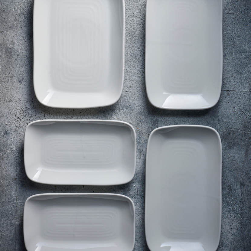 Churchill White Natural diepe schaal 26 x 18 cm – wit porseleinen schaal voor de horeca