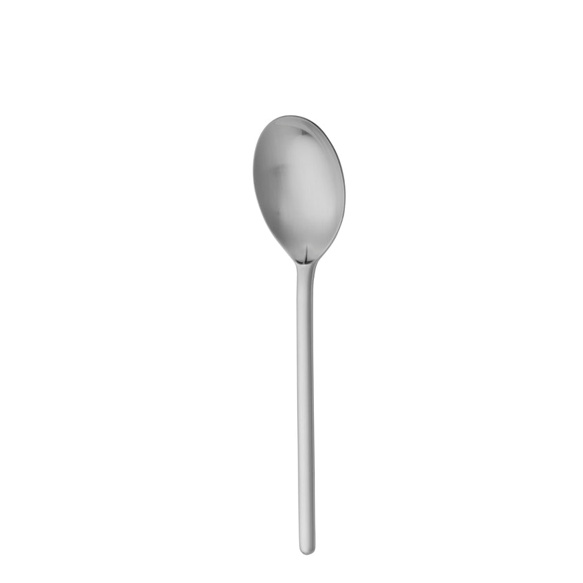 Sola New Dutch Satin saladelepel 21,6 cm – roestvrij staal met satijnen afwerking, perfect voor professioneel serveren in de horeca.