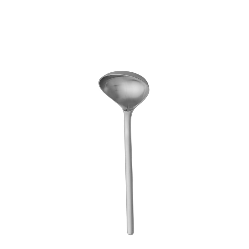 Sola New Dutch Satin sauslepel 18,9 cm – roestvrij staal met satijnen afwerking, perfect voor professioneel serveren van sauzen in de horeca.
