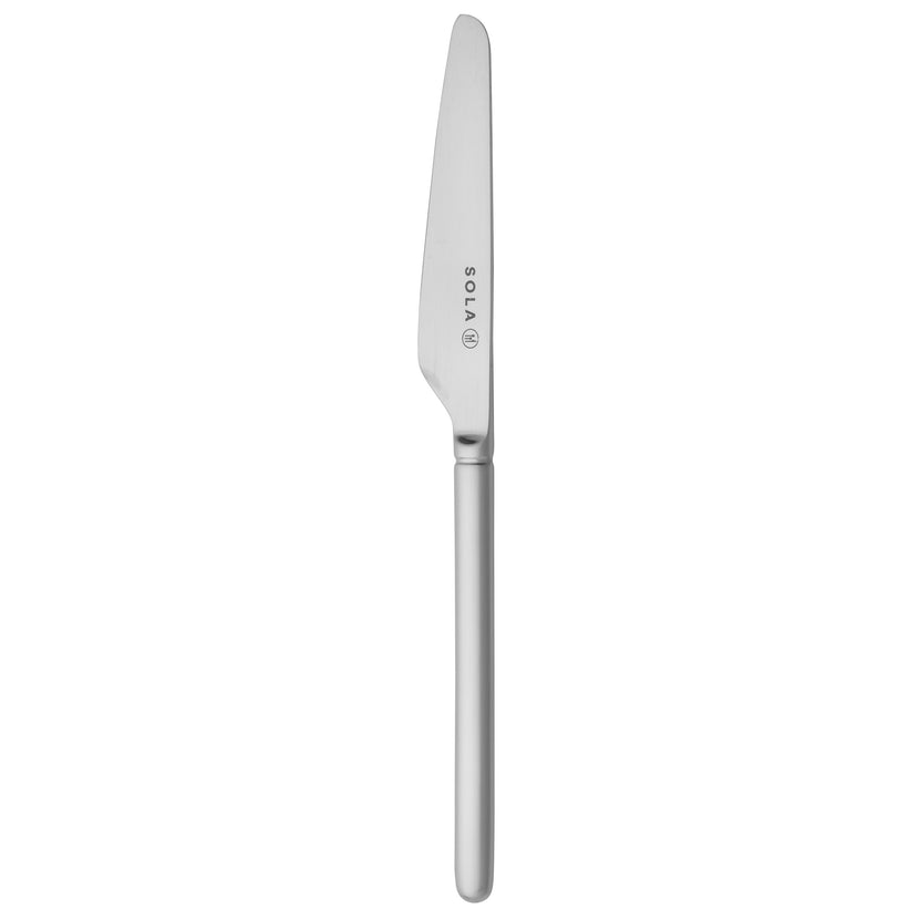 Sola New Dutch Satin botermes 18,5 cm – roestvrij staal met satijnen afwerking, ideaal voor brood en boter in de horeca.