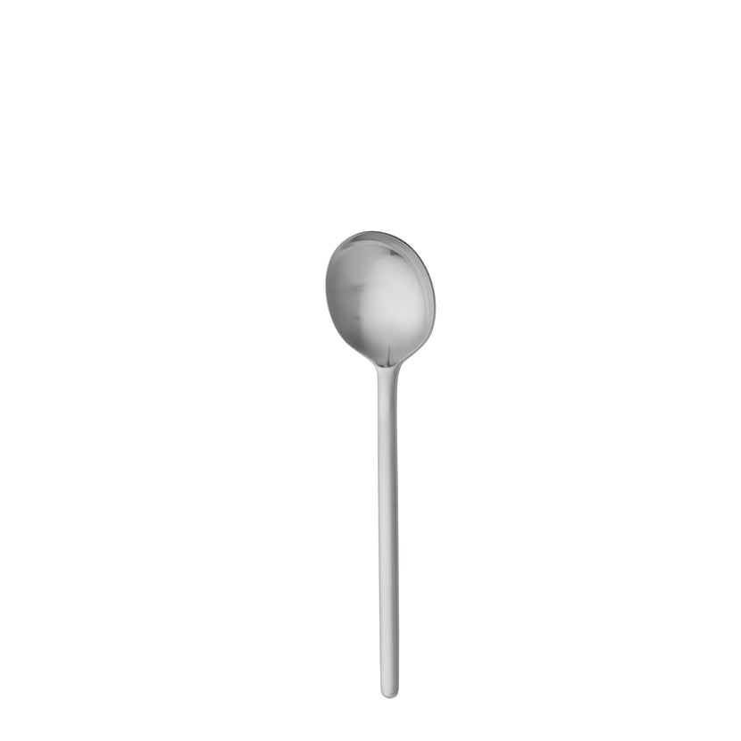Sola New Dutch Satin soeplepel 18 cm – roestvrij staal met satijnen afwerking, ideaal voor horeca en thuisgebruik.