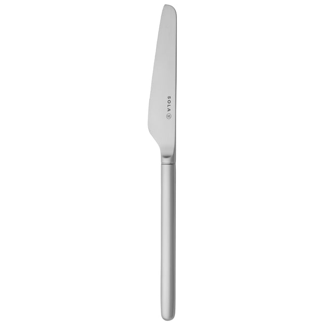 Sola New Dutch Satin tafelmes 23,6 cm – stijlvol en duurzaam RVS mes met satijnen afwerking, perfect voor horeca en restaurants (12 stuks).