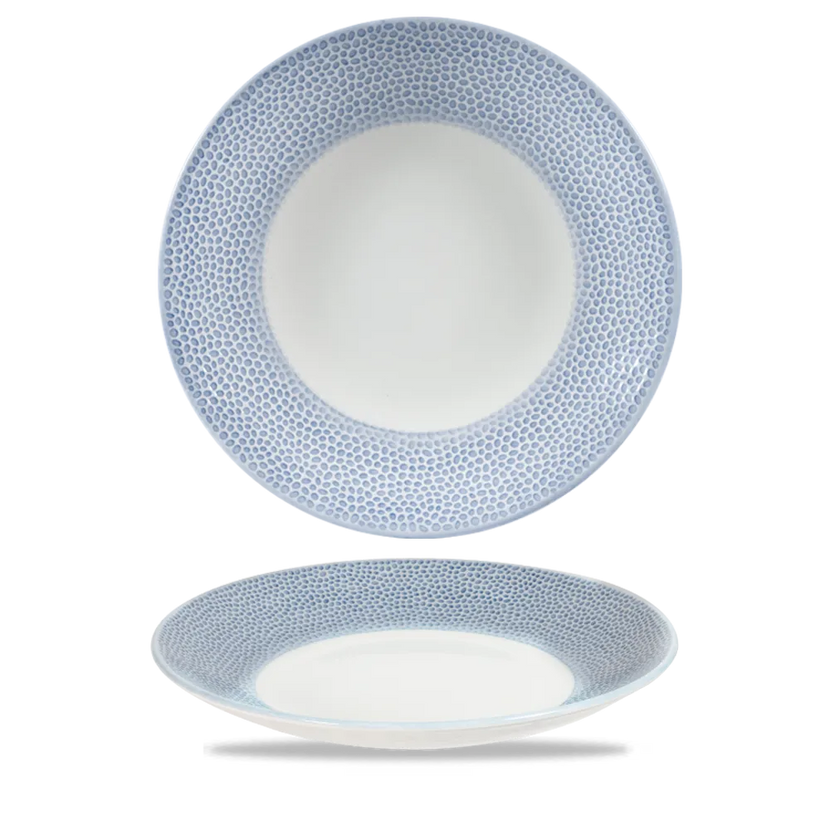 Churchill Isla Spinwash Ocean Blue diep coupebord 28,1 cm – groot blauw pastabord voor de horeca