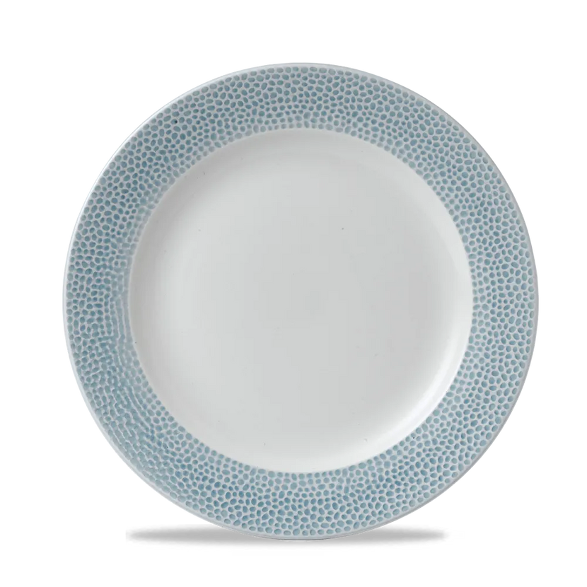 Churchill Isla Spinwash Ocean Blue bord op voet 26,1 cm – blauw presentatiebord voor fine dining