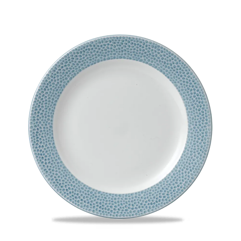 Churchill Isla Spinwash Ocean Blue bord op voet 23,4 cm – blauw keramisch bord voor restaurants