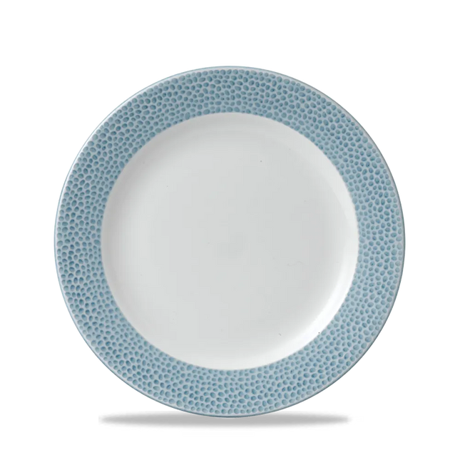 Churchill Isla Spinwash Ocean Blue bord op voet 23,4 cm – blauw keramisch bord voor restaurants