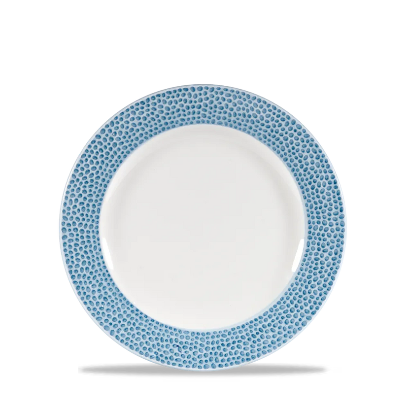 Churchill Isla Spinwash Ocean Blue bord 17 cm – blauw keramisch broodbordje voor de horeca
