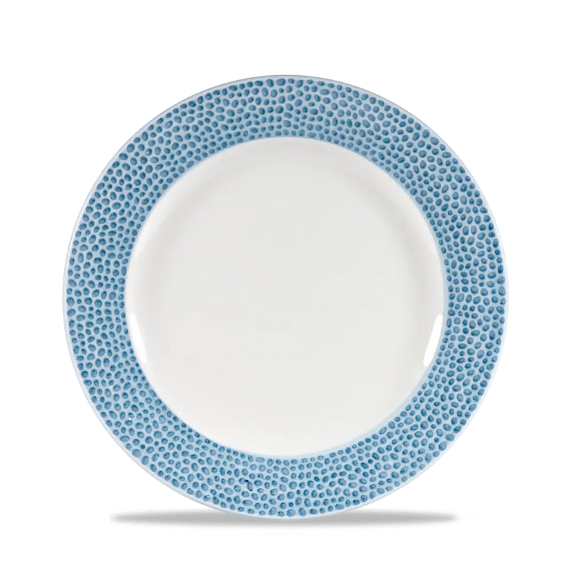 Churchill Isla Spinwash Ocean Blue bord 21 cm – blauw dessertbord voor restaurants
