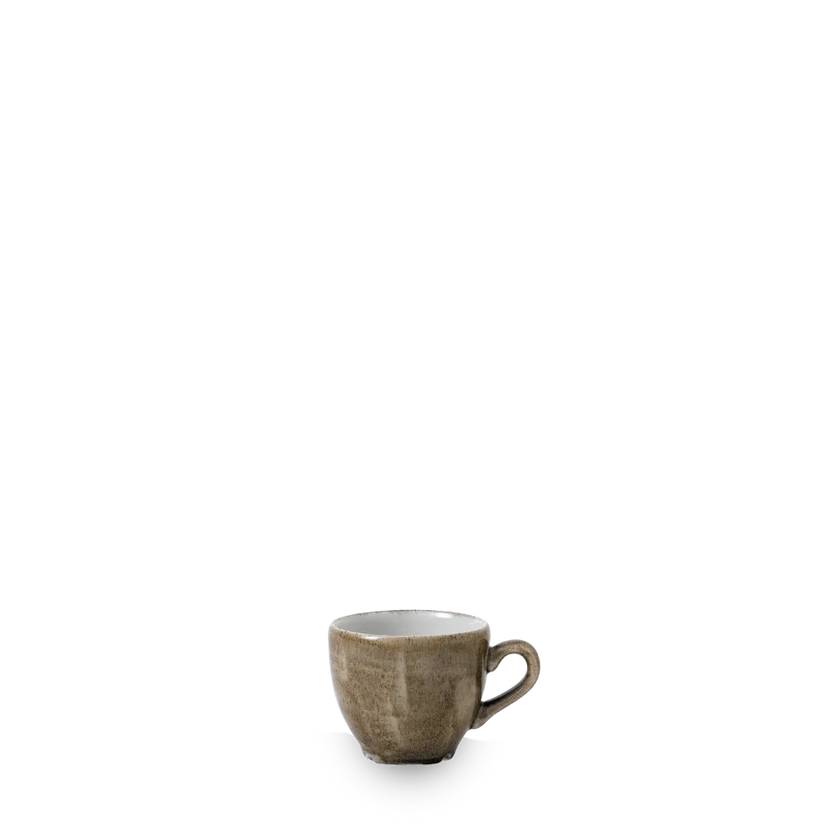 Churchill Patina Antique Taupe espressokop 90 ml – taupekleurig kopje voor koffiebars