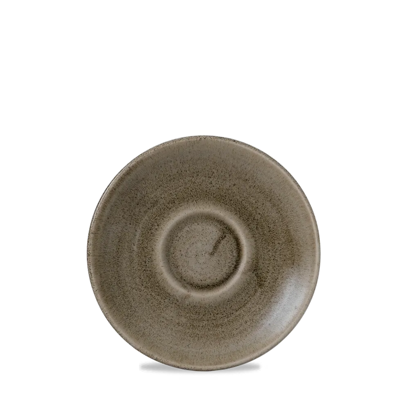 Churchill Patina Antique Taupe cappuccinoschotel 15,6 cm – taupe onderschotel voor de horeca