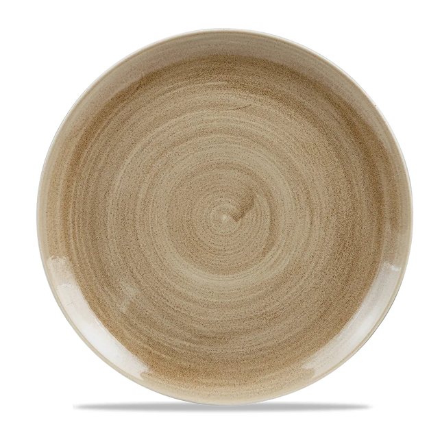 Churchill Stonecast Patina Antique Taupe Evolve coupebord 32,4 cm – XL taupe serveerbord