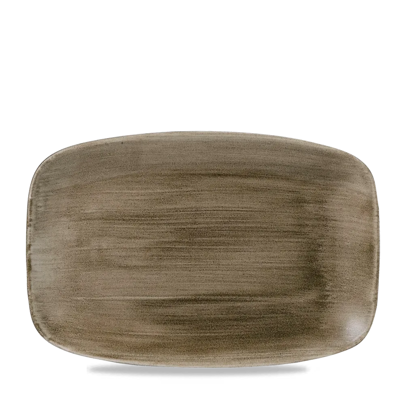 Churchill Stonecast Patina Antique Taupe chef's langwerpig bord 30 cm – taupe serveerbord