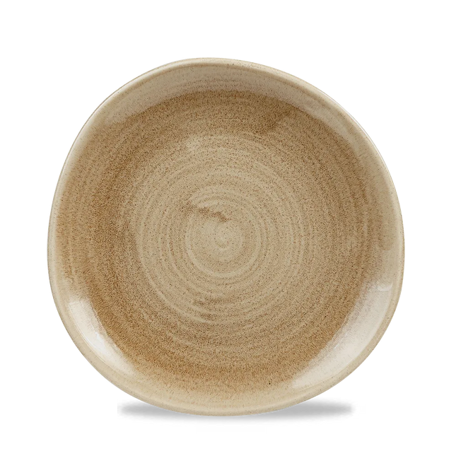 Churchill Stonecast Patina Antique Taupe Trace bord 21 cm – taupe dessertbord voor restaurants