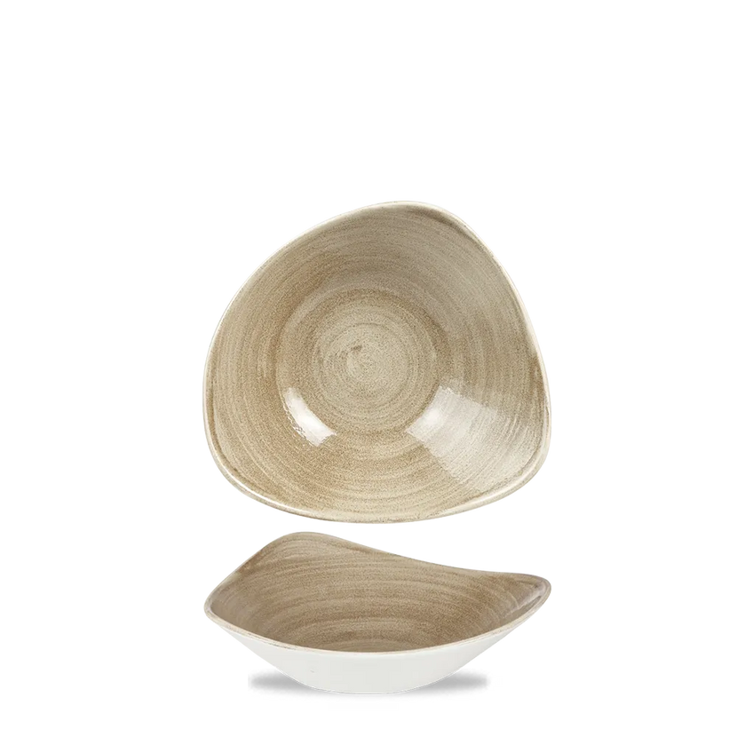 Churchill Stonecast Patina Antique Taupe Lotus kom 18 cm – taupe keramische kom voor restaurants