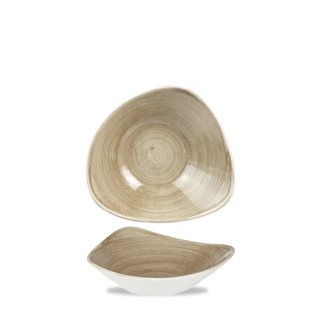 Churchill Stonecast Patina Antique Taupe Lotus kom 18 cm – taupe keramische kom voor restaurants