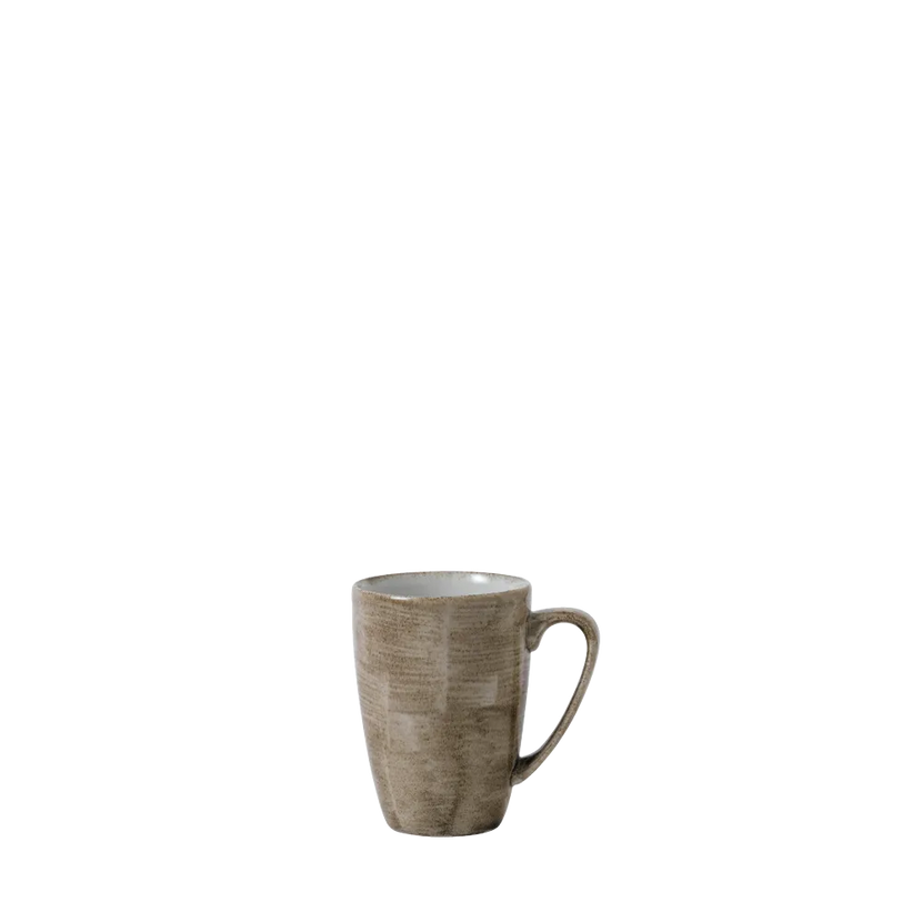 Churchill Patina Antique Taupe mok 340 ml – taupekleurige koffiemok voor restaurants