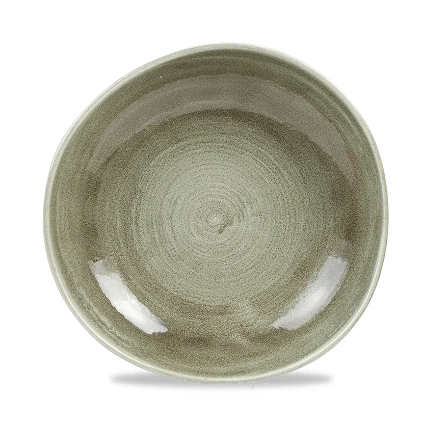 Churchill Stonecast Patina Green Trace kom 25,5 cm – groene serveerkom voor restaurants