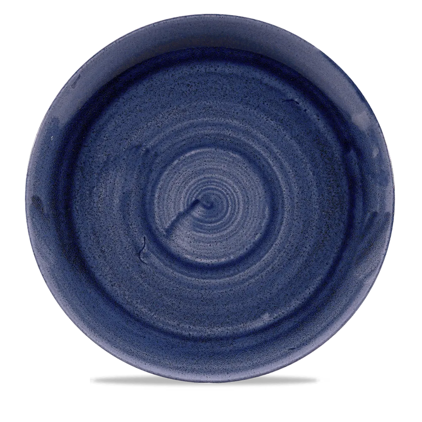 Churchill Stonecast Patina Cobalt Blue Evolve coupebord 29 cm – groot kobaltblauw bord voor de horeca