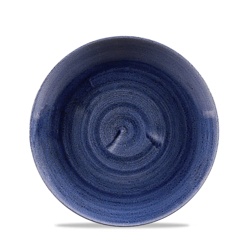 Churchill Stonecast Patina Cobalt Blue Evolve coupebord 22 cm – kobaltblauw dessertbord