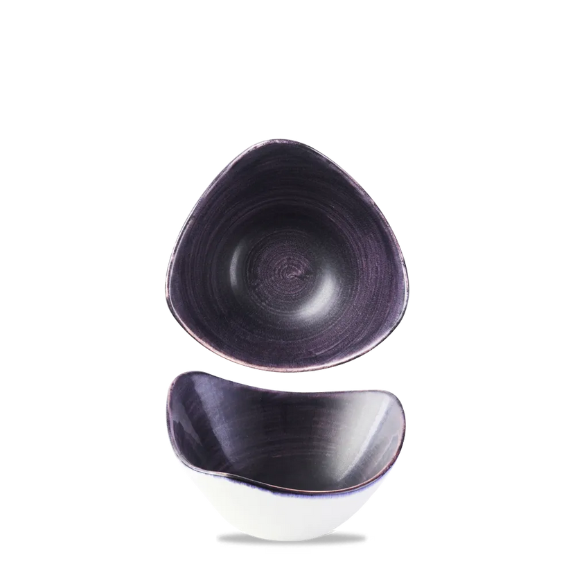 Churchill Stonecast Patina Deep Purple driehoekige kom Ø 15,3 cm – gespikkelde kom voor bijgerechten