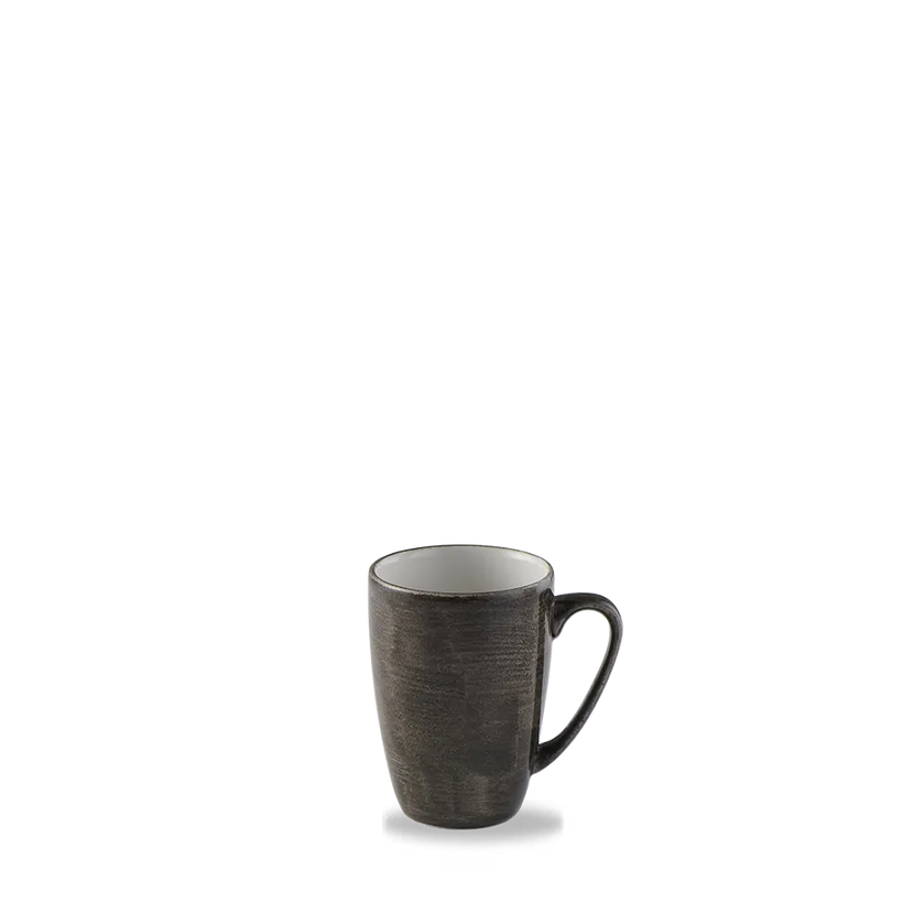 Churchill Stonecast Iron Black mok – gespikkeld stoneware met reactief glazuur voor bars