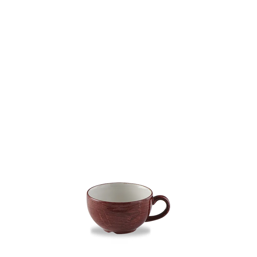 Churchill Stonecast Red Rust cappuccinokopje 227ml – gespikkeld stoneware met reactief glazuur voor lunchrooms