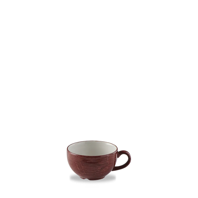 Churchill Stonecast Red Rust cappuccinokopje 227ml – gespikkeld stoneware met reactief glazuur voor lunchrooms