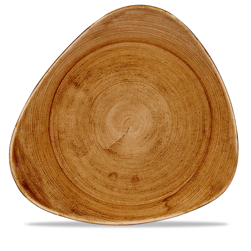 Churchill Stonecast Vintage Copper lotusvorm bord 30cm – gespikkeld stoneware met reactief glazuur voor bars