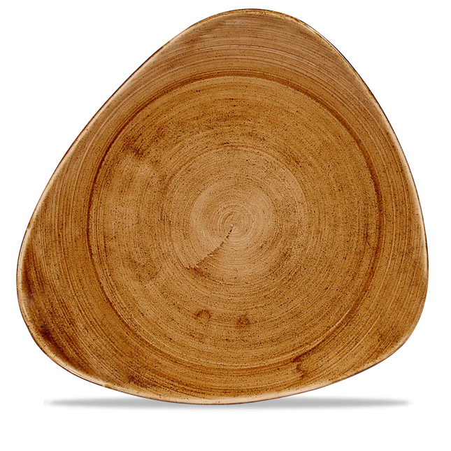 Churchill Stonecast Vintage Copper lotusvorm bord 30cm – gespikkeld stoneware met reactief glazuur voor bars