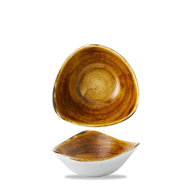Churchill Stonecast Vintage Copper lotusvormige kom 18,5 cm – gespikkeld stoneware met reactief glazuur voor catering