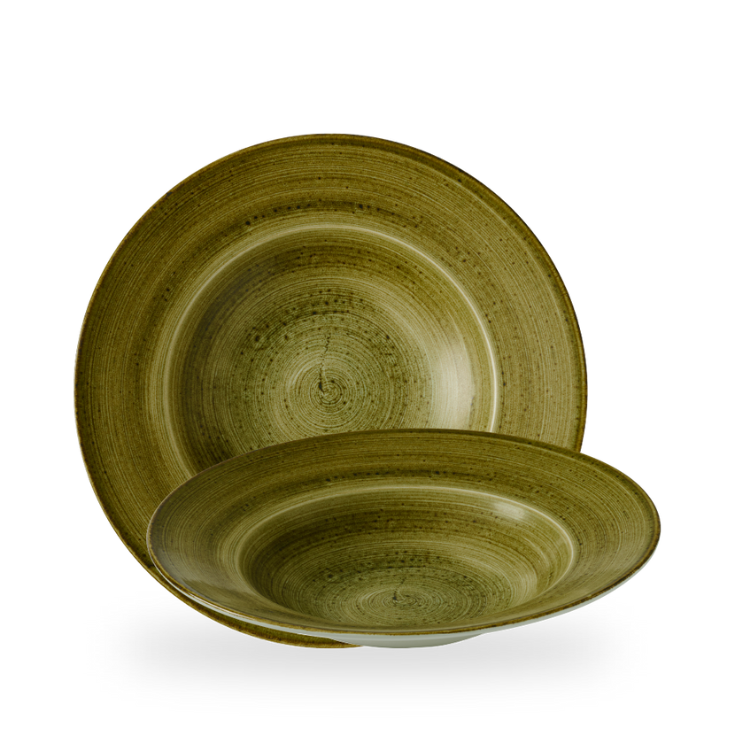 Churchill Stonecast Plume Olive kom met brede rand 28 cm