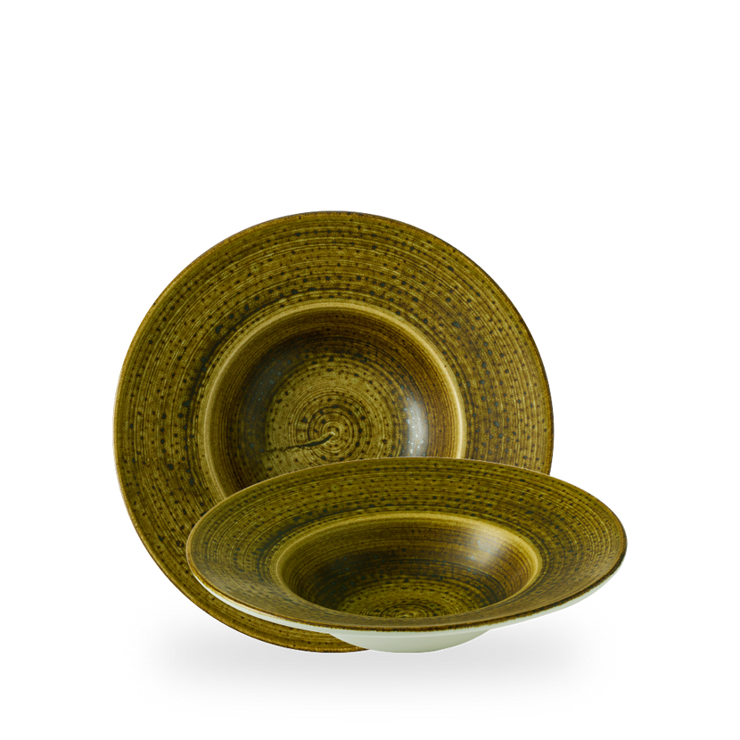 Churchill Stonecast Plume Olive kom met brede rand 24 cm